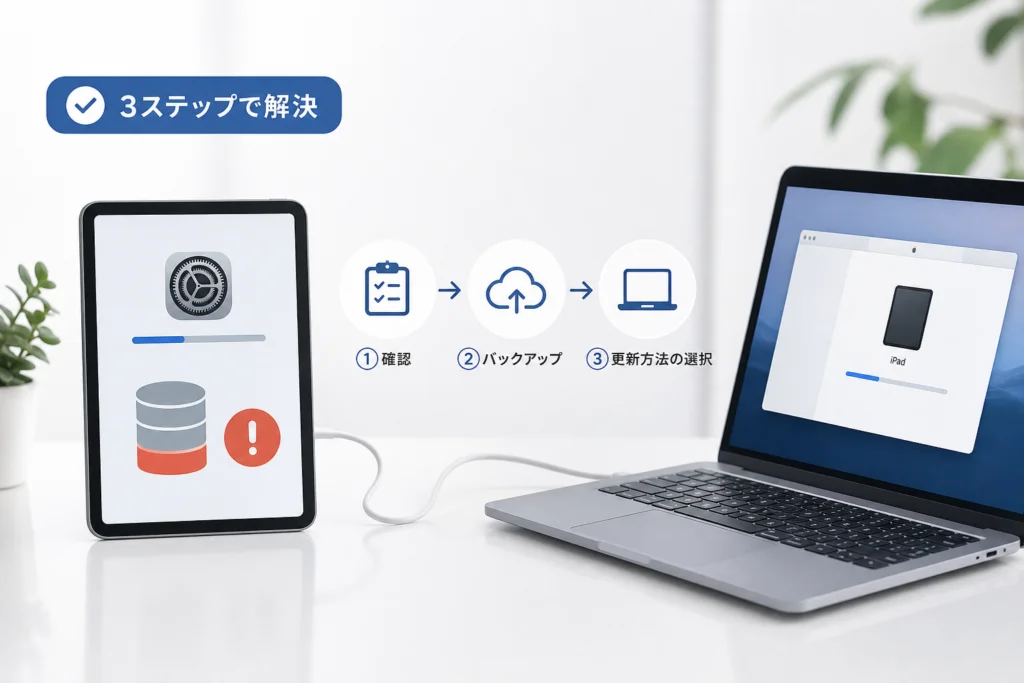 iPadOSの更新に必要な空き容量は何GB?容量不足になる理由