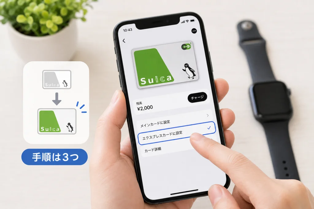 iPhoneでエクスプレスカードを変更する手順