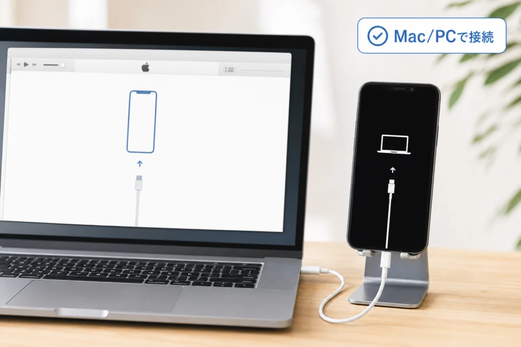 Mac・Windowsに接続してアクティベーションする手順