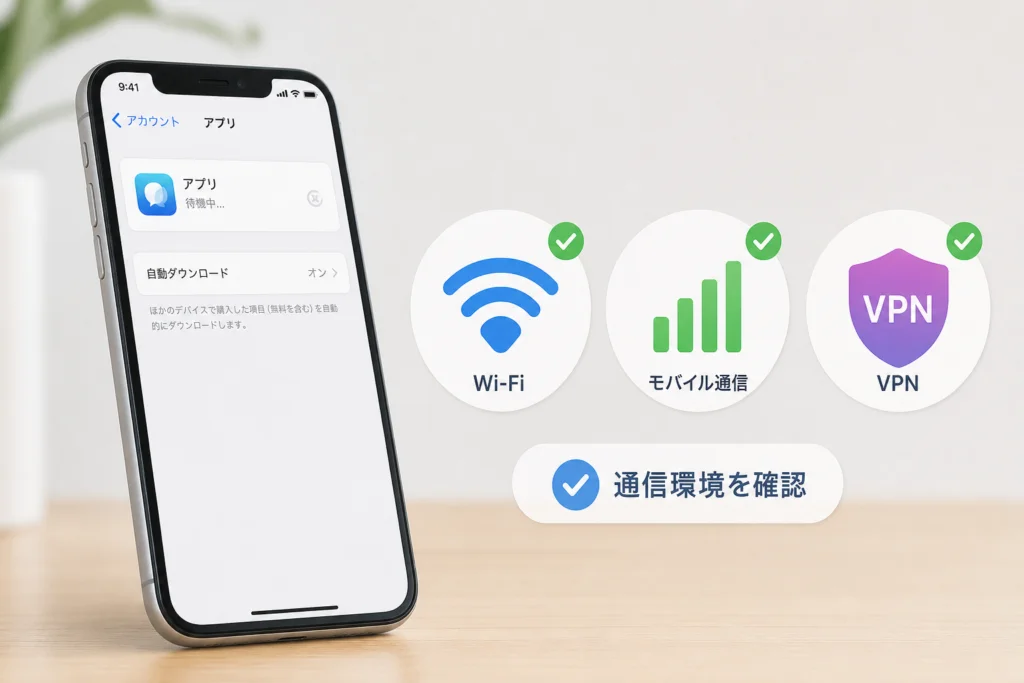 Wi-Fi・モバイル通信・VPNの設定を確認する